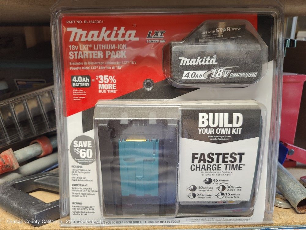 Makita 18v 4ah Battery And Charger Nib