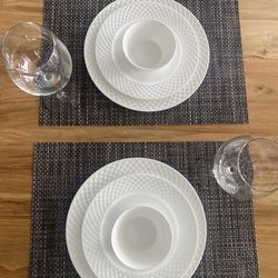 Mikasa white dinnerware set