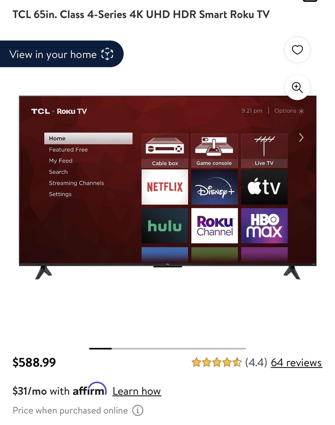 TCL 65-inch 