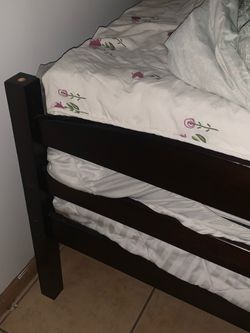 Fully Assembled Twin Bed Frame and mattress box spring included