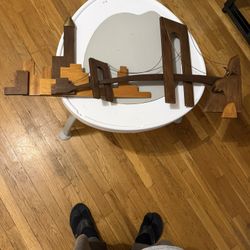 Antique  Wood 3d NYC Skyline &iconic Brooklyn Bridge 