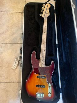 Squier Paranormal Jazz Bass (Brand New) W/ Roadrunner Hardshell Bass Case