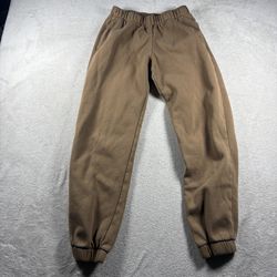 Brandy Melville Women's One Size Brown Faded Sweatpants Joggers Fleece #1463