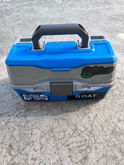 Blue Plastic Tackle Box with Handle