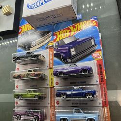 Hot Wheels Truck Bundle W DG Exclusive Purple 83 And Blue Rlc C10