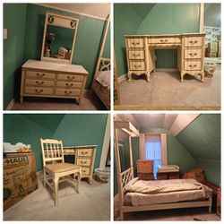 MCM French Provential 5 Piece Twin Bedroom Set