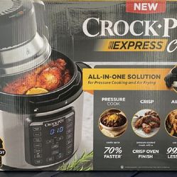 Crock-pot Express Crisp 8-Quart Pressure Cooker Includes Air Fryer Lid Stainless Steel