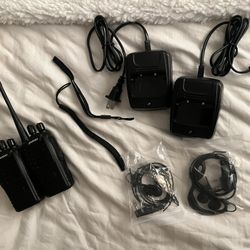 pxton 999S Rechargeable walkie talkies for Adults Long Range with Upgrade earpieces and Charger Dock,GMRS Handheld Two Way radios IP54 Waterproof 10 N