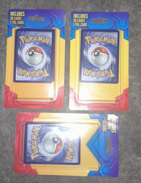 6 x Unopened Packs Of 20 Pokemon Cards Each With 1 Foil Card