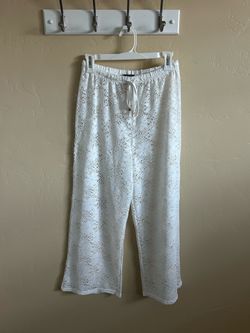 White Swimsuit Cover-Up Pants