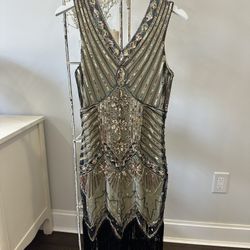 Elegant Beaded Evening Dress