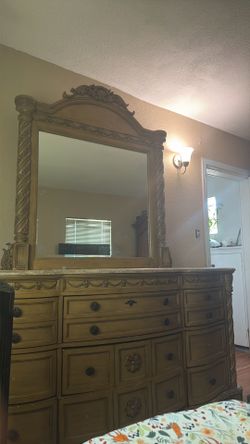 Granite counter dresser with Mirror