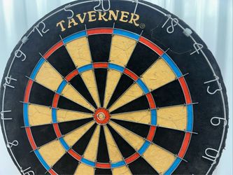 VTG Sportcraft Taverner 18" Bristle Dart Board Made in England Galvanized Jan 87