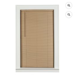 Mainstays 1" Cordless Vinyl Room Darkening Mini Blinds, Khaki, 29"W x 64"L