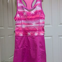 New Gymboree Girls  L 10/12 Pink Gymgo Activewear Dress Built-In Shorts