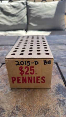 2015 Denver mint sealed box of BU penny rolls