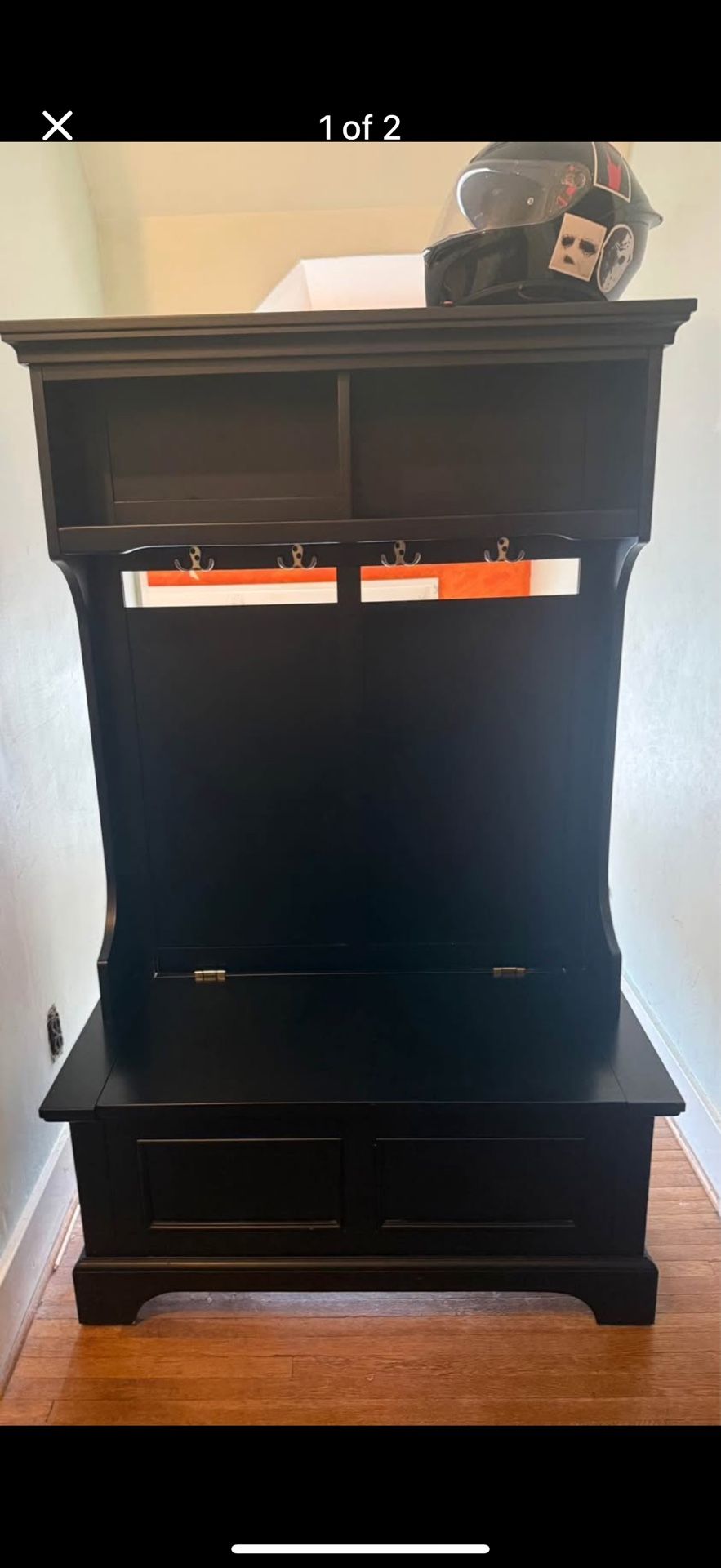 Entryway Bench With Shelves Hooks And Bench Storage