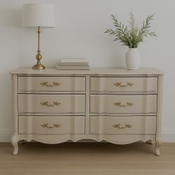6 Drawer Tan Dresser 