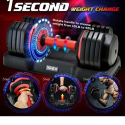 Yes4All 1-sec Adjustable Dumbbell Set 55LBS Pair Red And Black $280 Firm Price,  No Low Ballers Will Be Ignored Or Blocked,  Thanks. 