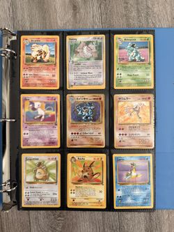 Old Pokemon Cards VINTAGE Rare Collection lot binder Holo WOTC 1999 Era Pikachu