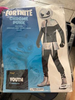Fortnite Chrome Punk Youth Costume Medium 8-10