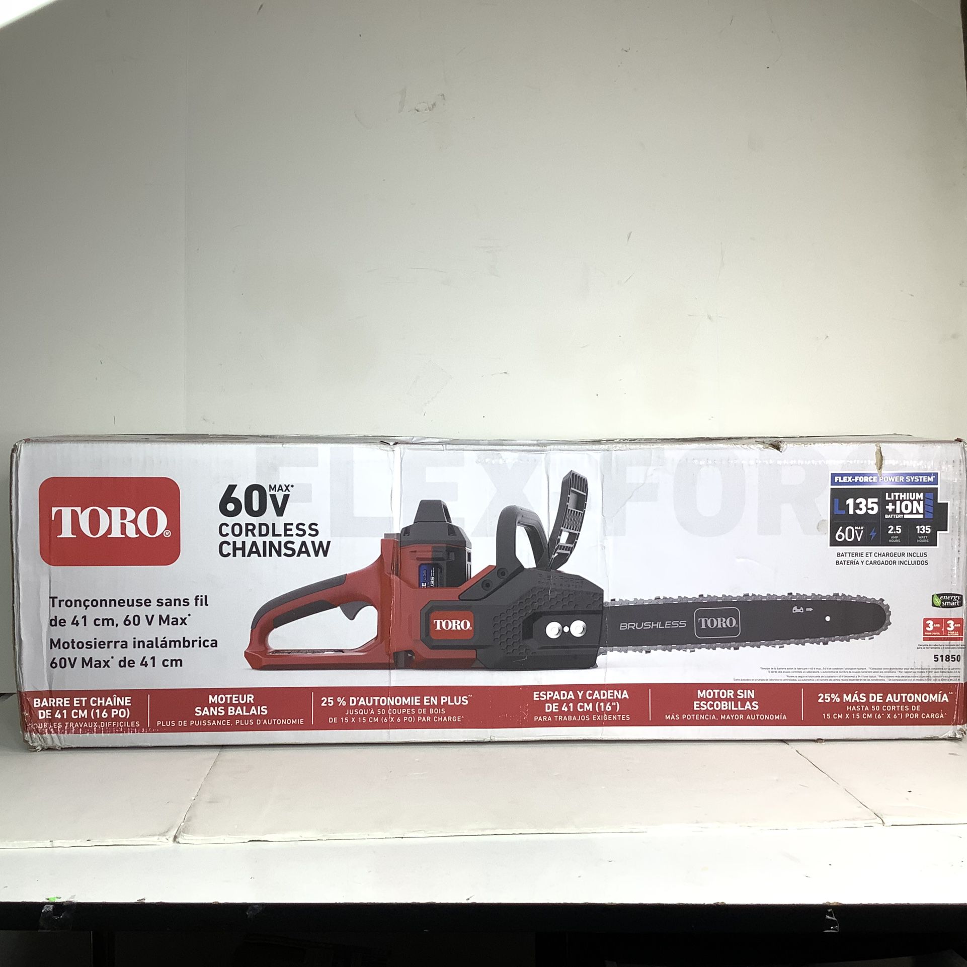 *NEW* Toro 60-Volt Max Lithium-Ion Brushless Cordless 16 in. Chainsaw / Chain Saw 
