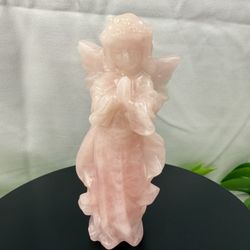 Crystal Rose Quartz Angel