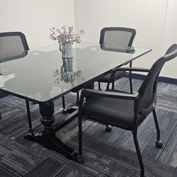 Glass Conference Table or Dining Table