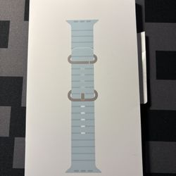 Apple Watch Band - Ocean Band (49mm) - Ice Blue with Natural Titanium Finish - Regular