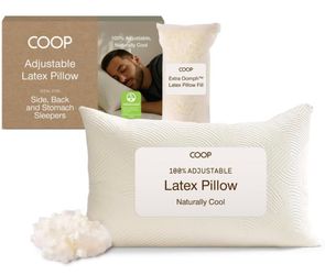 Coop Home Goods Adjustable Latex Pillow King, with Talalay Latex&Microfiber Fill
