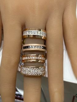 Rose Gold Mens Natural Diamond Bands