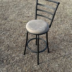 Swiveling Barstool With Back Support