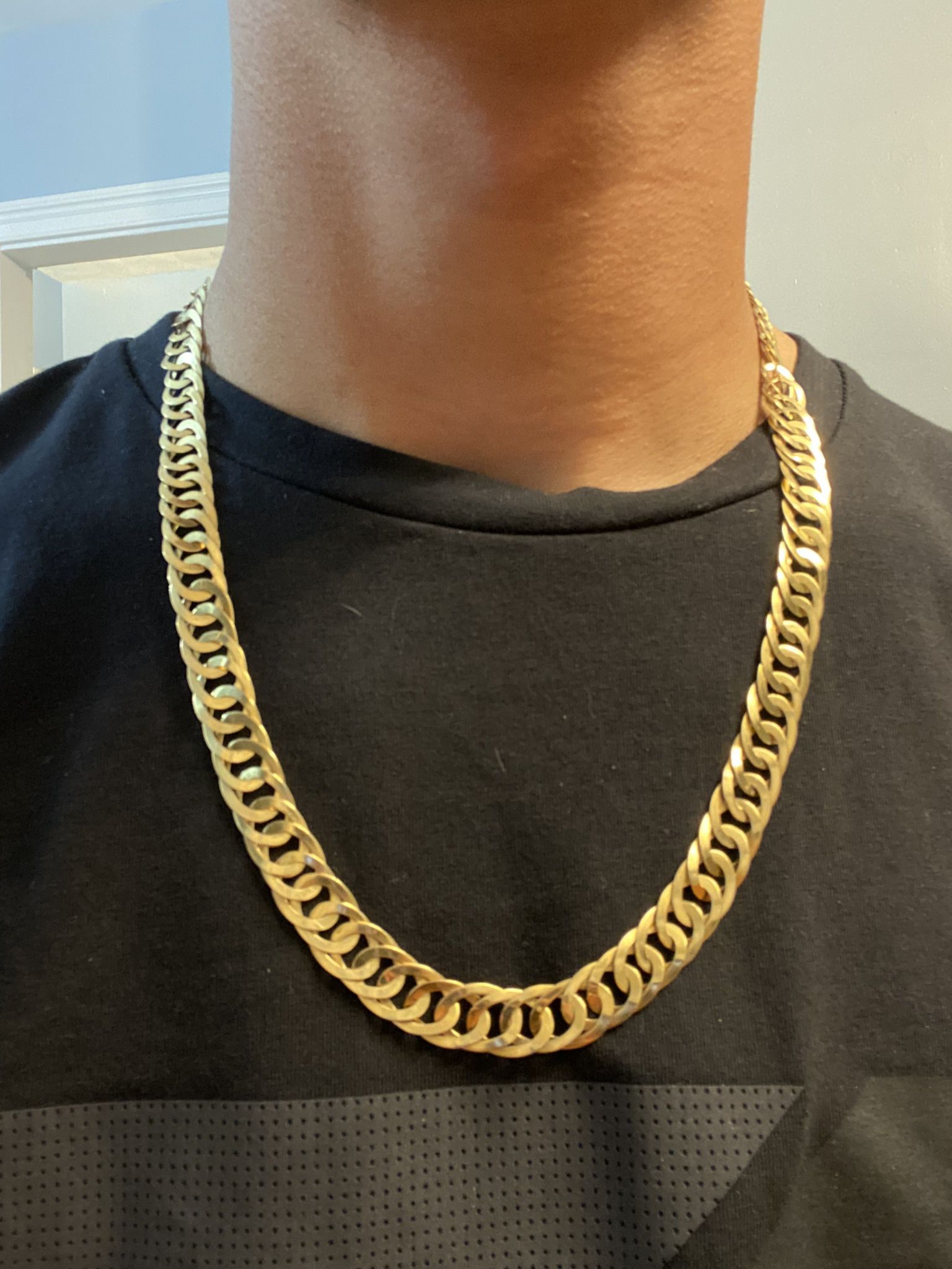 18k Gold Chain 40g  18k gold chain double curb  No trades.