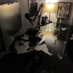 Glass Desk World Map