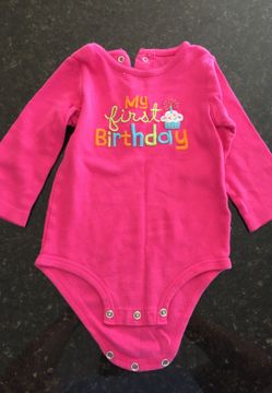 "My first Birthday" onesie- size 18M
