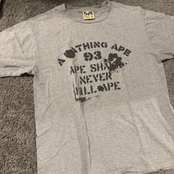 bape grey shirt 