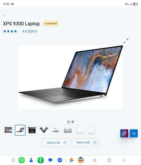Dell Laptop XPS 9300 512gb Memory 16gn RAM touchscreen