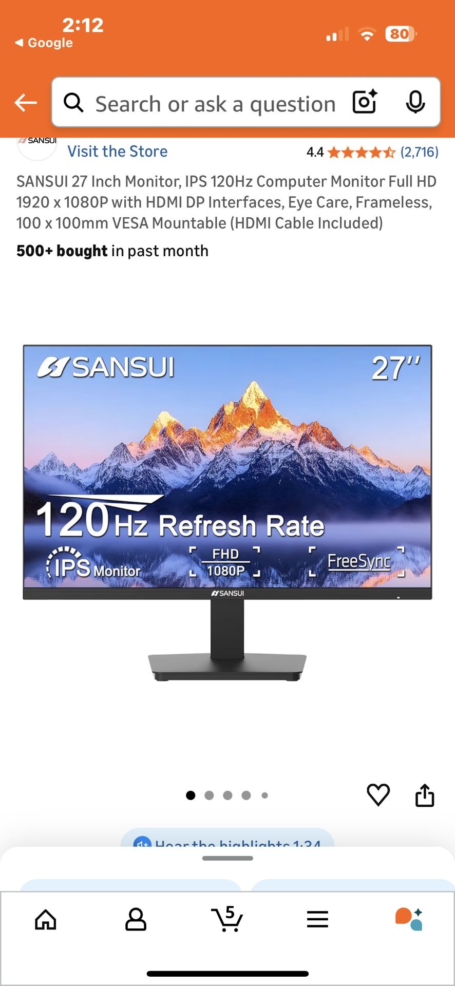 27” Monitor 