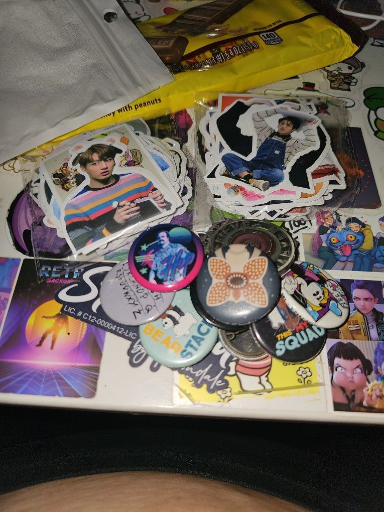BTS Stickers & Random Pins