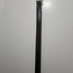 Mens 48/50 Black/Brown Reversible Leather Belt with Silver Buckle