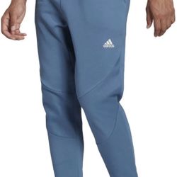 Blue men Adidas sweatpants small