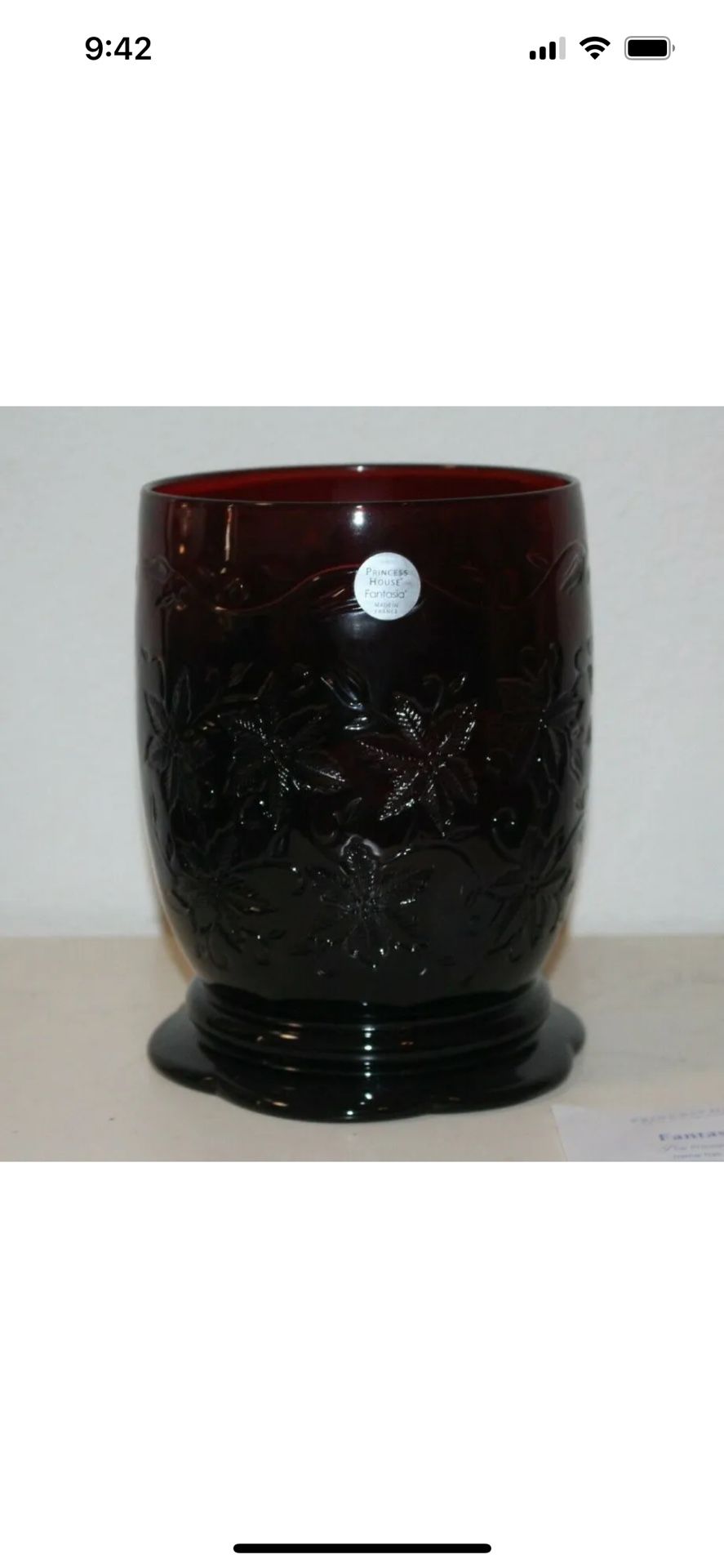 Princess House Ruby Red Fantasia Crystal