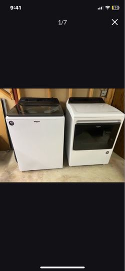 2021 Whirlpool Washer & Electric Dryer Set – Matching Pair – $650