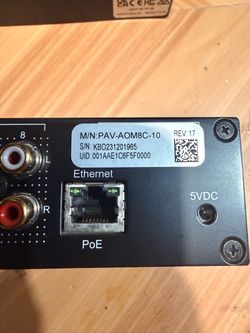 Savant PAV-AOM8C-10 Audio Output Module with PoE