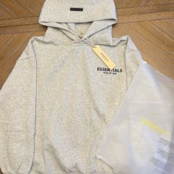 Essentials hoodie light brown size M