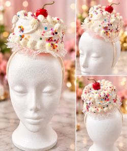 $35 OBO Handmade Birthday Cake Headband