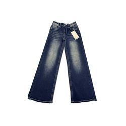 Telepatía Women’s Wide Leg Jeans Size 7/28 Mid Rise Rhinestone Pockets Y2k Style