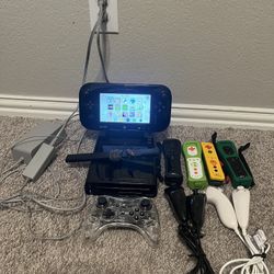 Nintendo Wii U With Controllers