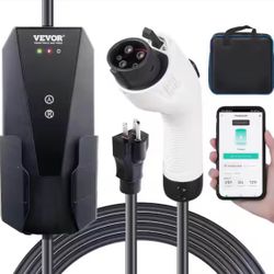 VEVOR Level 1+2 EV Charger 16 Amp 120/240V Electric Vehicle Charger with 28 ft. Charging Cable NEMA