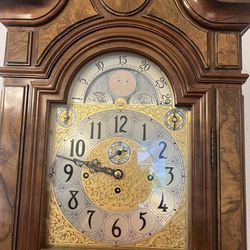 Herschede Cherry Sheffield Sun & Moon Grandfather Tall Case...